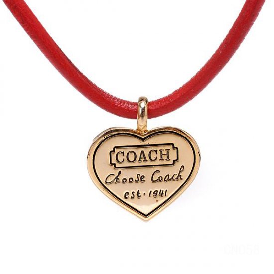 Coach Heart Logo Red Necklaces CXO Coach Heart Logo Red Necklaces CXO